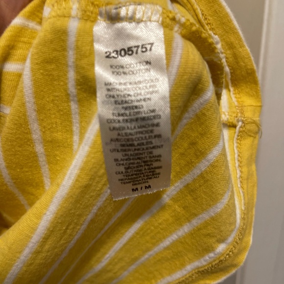 Pink tartan cotton top yellow with white stripes Medium sz. Pink tartan designer - Picture 9 of 10